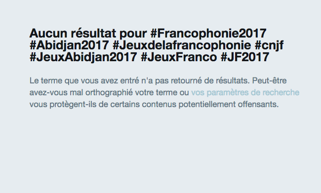 Article : Jeux de la francophonie : On se perd dans la multitude de Hashtag